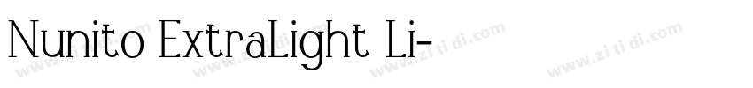 Nunito ExtraLight Li字体转换 Nunito ExtraLight Li字体转换